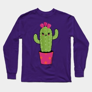 Cactus kawaii Long Sleeve T-Shirt
